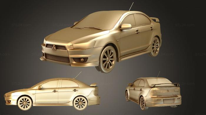 Автомобили и транспорт (Mitsubishi Lancer Седан 2009, CARS_2695) 3D модель для ЧПУ станка