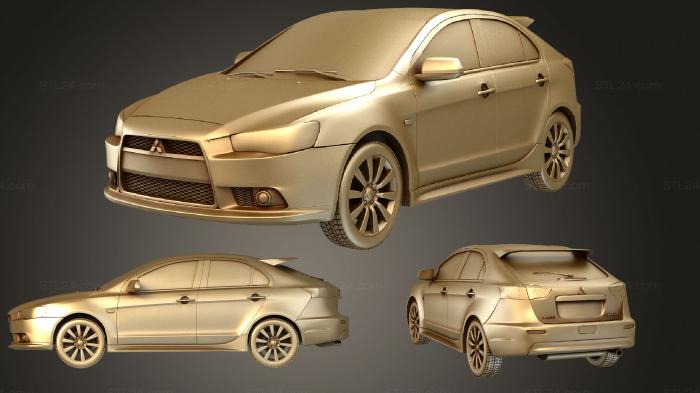 Автомобили и транспорт (Mitsubishi Lancer Sportback 2009, CARS_2696) 3D модель для ЧПУ станка
