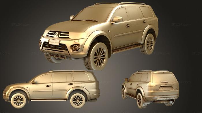 Автомобили и транспорт (Комплект Mitsubishi Pajero Dakar 2014, CARS_2698) 3D модель для ЧПУ станка