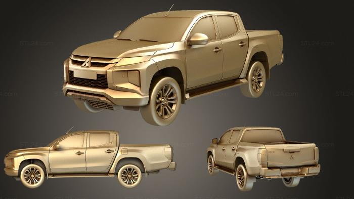 Автомобили и транспорт (Кабина экипажа Mitsubishi L200 2019, CARS_2709) 3D модель для ЧПУ станка