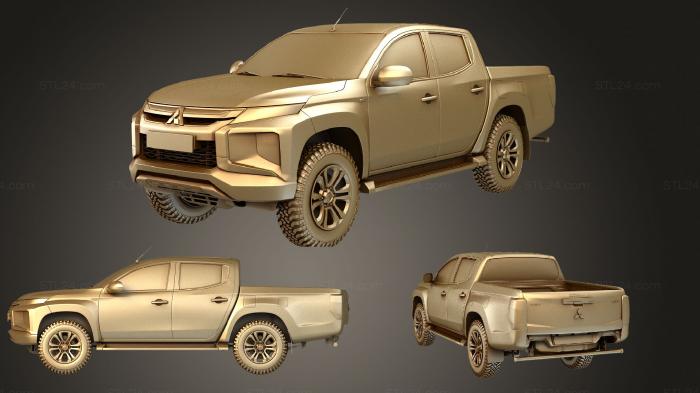 Автомобили и транспорт (Mitsubishi l200 uk spec trojan 2021, CARS_2711) 3D модель для ЧПУ станка