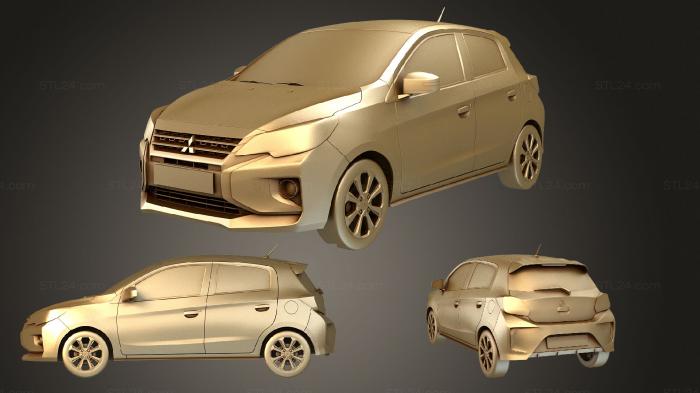 Автомобили и транспорт (Мицубиси мираж 2020, CARS_2712) 3D модель для ЧПУ станка