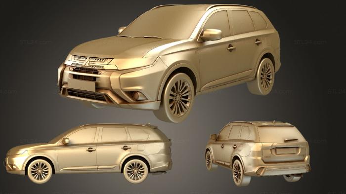 Автомобили и транспорт (Mitsubishi Outlander 2019, CARS_2713) 3D модель для ЧПУ станка