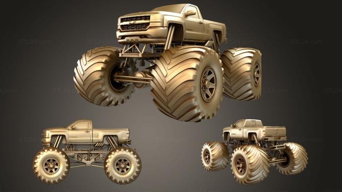 Vehicles (Monster Truck Chevrolet Silverado, CARS_2721) 3D models for cnc