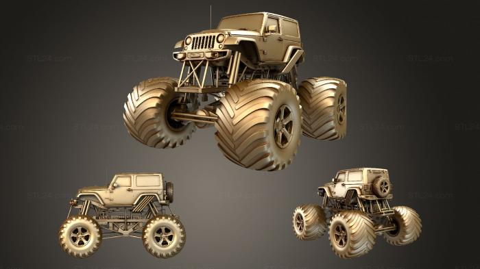 Vehicles (Monster Truck Jeep Wrangler Rubicon Recon, CARS_2725) 3D models for cnc