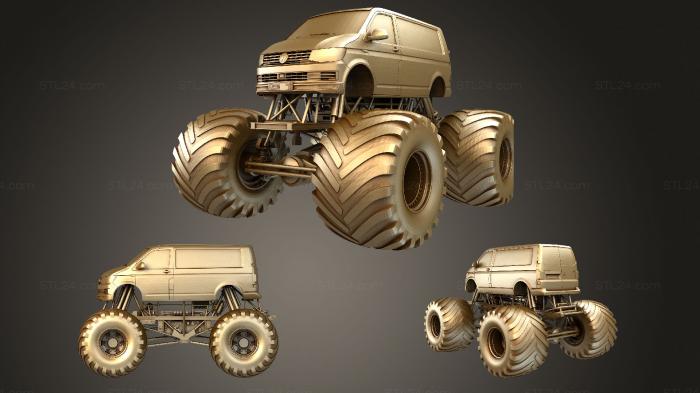 Vehicles (monster truck vw transporter, CARS_2731) 3D models for cnc