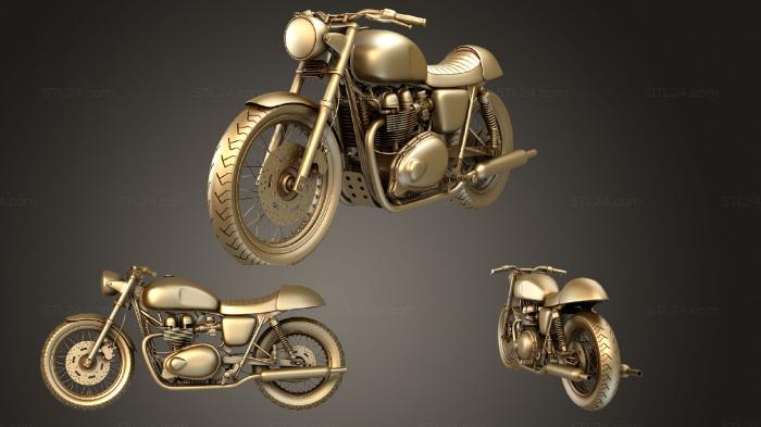 Vehicles (motorbike cafeRacer high, CARS_2736) 3D models for cnc