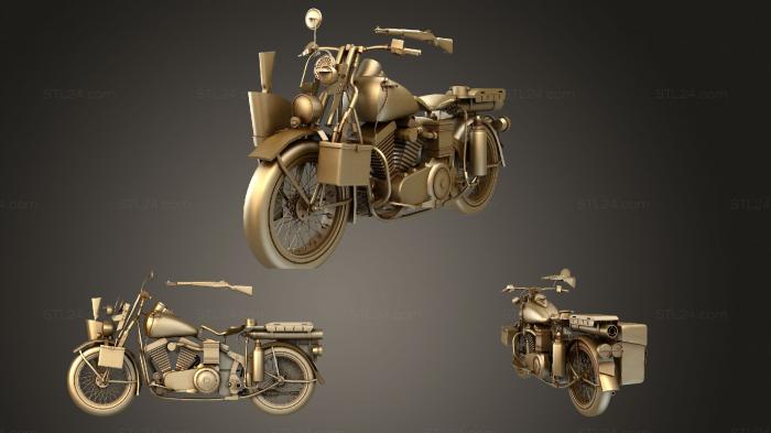 Автомобили и транспорт (Мотоцикл 2008 Harley Davidson, CARS_2738) 3D модель для ЧПУ станка