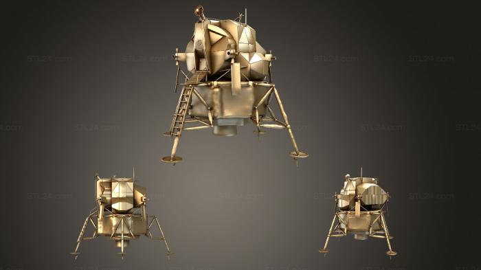 Автомобили и транспорт (Лунный посадочный модуль НАСА Аполлон, CARS_2744) 3D модель для ЧПУ станка