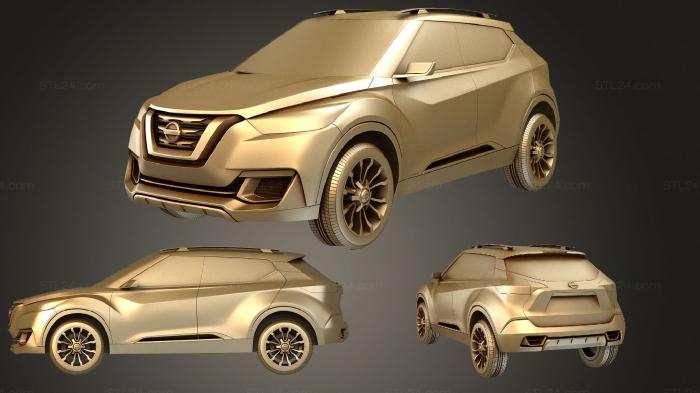 Автомобили и транспорт (Концепт Nissan Kicks 2014, CARS_2761) 3D модель для ЧПУ станка