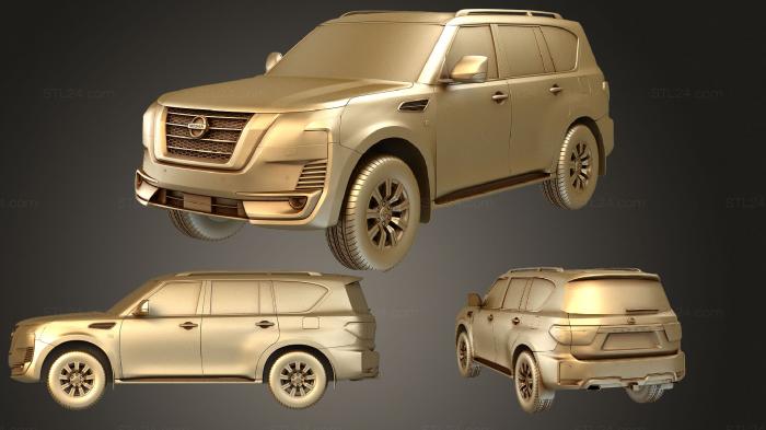 Автомобили и транспорт (Nissan Patrol (Mk6f) (Y62) Ti L 2020, CARS_2768) 3D модель для ЧПУ станка