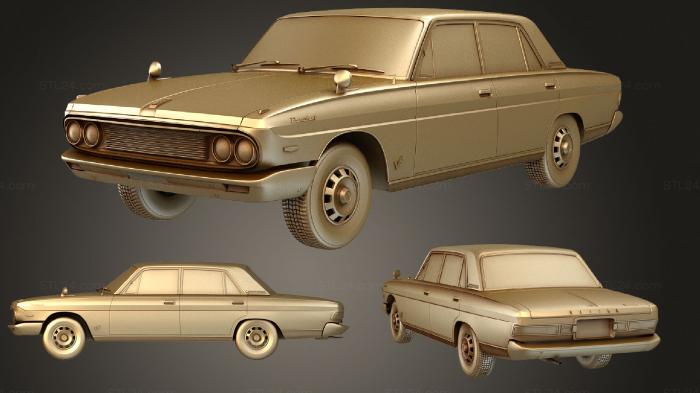 Автомобили и транспорт (Nissan President (Mk1) (H150) 1965, CARS_2769) 3D модель для ЧПУ станка
