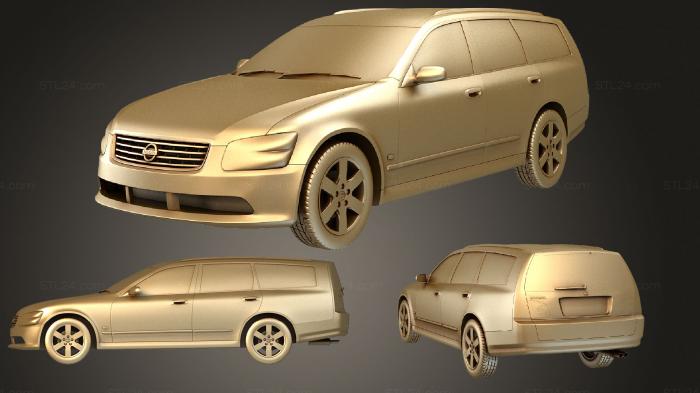 Автомобили и транспорт (Nissan Stagea (Mk2) (M35) 2001, CARS_2782) 3D модель для ЧПУ станка