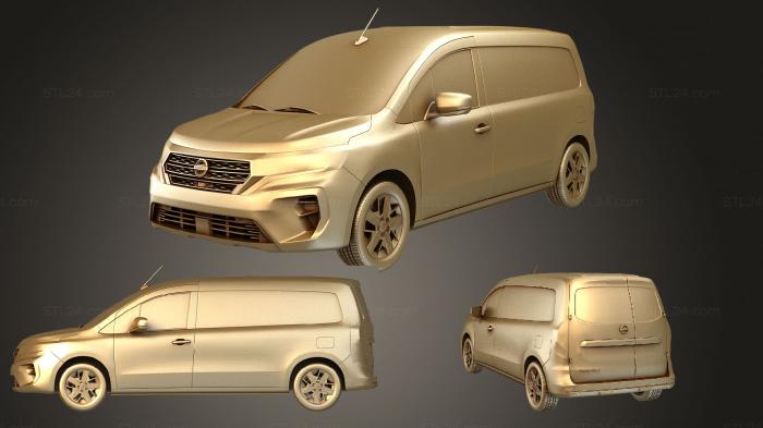Автомобили и транспорт (ФУРГОН NISSAN TOWNSTAR L2 2022, CARS_2843) 3D модель для ЧПУ станка