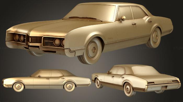 Автомобили и транспорт (Олдсмобиль 88 (Mk6) Делмонт седан 1967, CARS_2859) 3D модель для ЧПУ станка