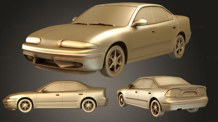 Автомобили и транспорт (Олдсмобиль Алеро седан 1998, CARS_2861) 3D модель для ЧПУ станка