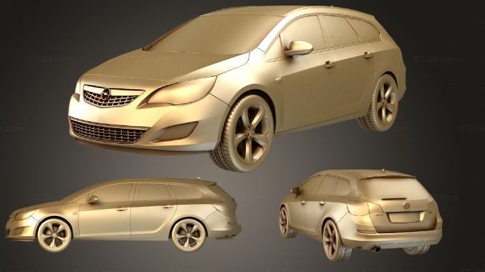 Автомобили и транспорт (Opel Astra Sports Tourer 2011, CARS_2872) 3D модель для ЧПУ станка