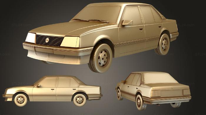 Автомобили и транспорт (Opel Ascona (Mk3) (C1) седан 1981, CARS_2878) 3D модель для ЧПУ станка