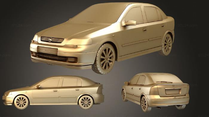 Автомобили и транспорт (Opel Astra (Mk2) (G) 5 дверь 1998, CARS_2879) 3D модель для ЧПУ станка
