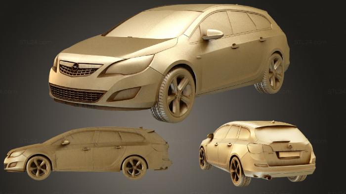 Автомобили и транспорт (Opel Astra Sports Tourer 2011, CARS_2882) 3D модель для ЧПУ станка