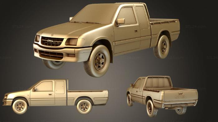 Автомобили и транспорт (Opel Campo SportsCab 1997, CARS_2885) 3D модель для ЧПУ станка