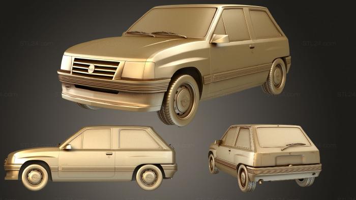 Автомобили и транспорт (Opel Corsa (Mk1) (A) 3 двери 1985, CARS_2886) 3D модель для ЧПУ станка