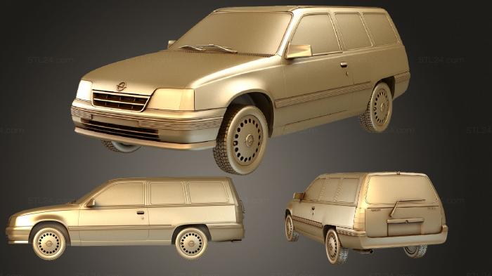 Автомобили и транспорт (Opel Kadett E Caravan 3 двери 1991, CARS_2889) 3D модель для ЧПУ станка