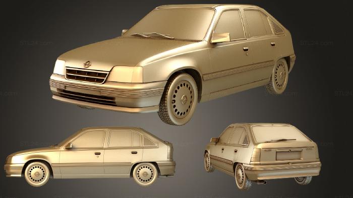Автомобили и транспорт (Opel Kadett E Хэтчбек 5 дверей 1991, CARS_2890) 3D модель для ЧПУ станка