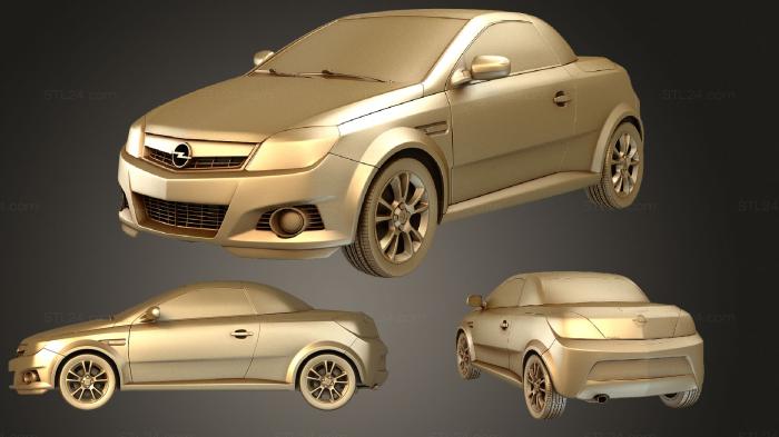 Автомобили и транспорт (Opel Tigra (Mk2) TwinTop 2004, CARS_2898) 3D модель для ЧПУ станка