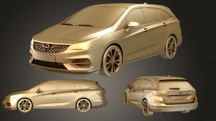 Автомобили и транспорт (Opel Astra Sports Tourer 2020, CARS_2902) 3D модель для ЧПУ станка