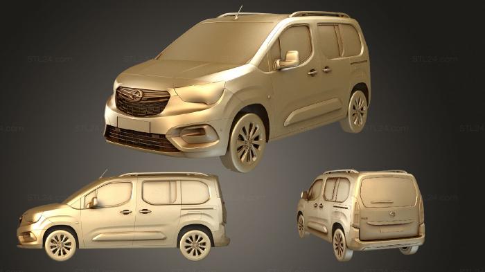 Автомобили и транспорт (Opel Combo Life 2019, CARS_2904) 3D модель для ЧПУ станка