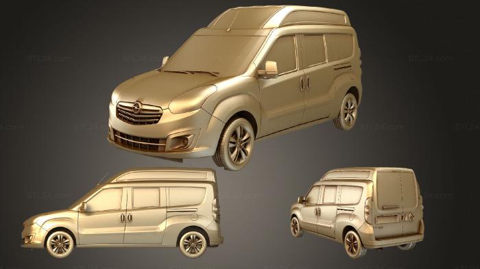 Автомобили и транспорт (Opel Combo Tour с высокой крышей LWB D 2015, CARS_2911) 3D модель для ЧПУ станка