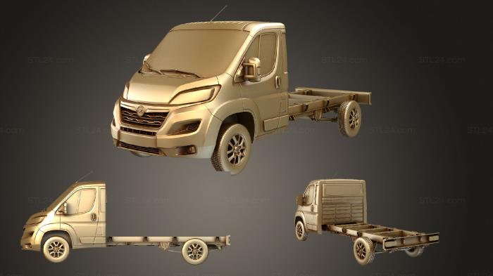 Автомобили и транспорт (Шасси opel movano single 3800 2022, CARS_2922) 3D модель для ЧПУ станка