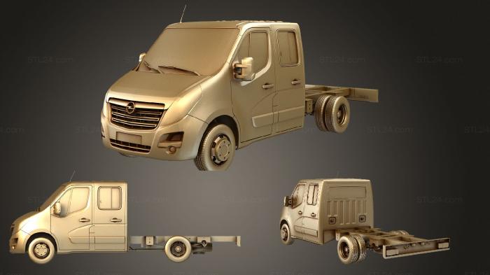 Автомобили и транспорт (Шасси Opel Movano CrewCab DW E20 2014, CARS_2926) 3D модель для ЧПУ станка
