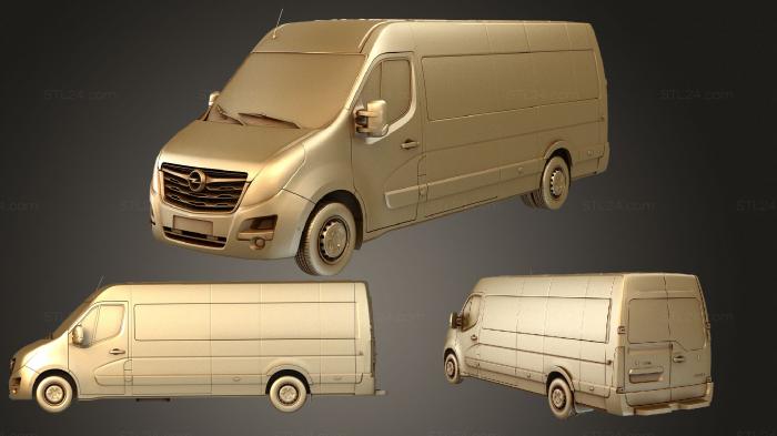 Автомобили и транспорт (Микроавтобус Opel Movano L4H2 2020, CARS_2937) 3D модель для ЧПУ станка