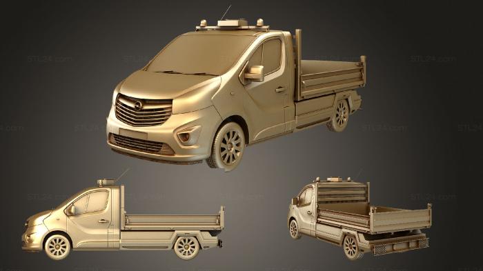 Автомобили и транспорт (Опель Виваро Самосвал 2014, CARS_2950) 3D модель для ЧПУ станка