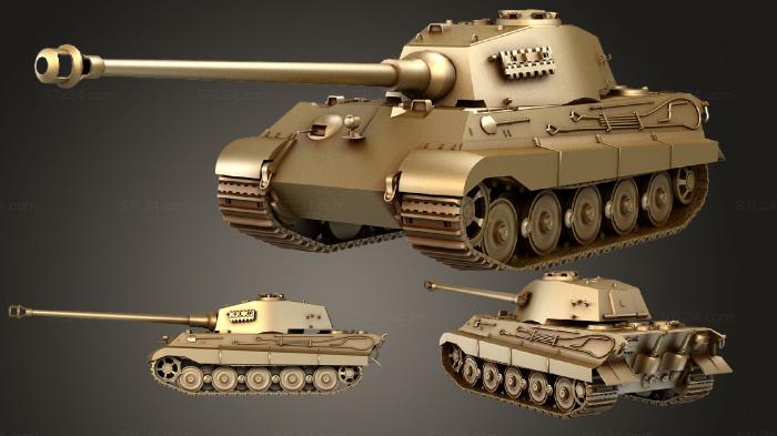 Автомобили и транспорт (Panzerkampfwagen VI Ausf, CARS_2968) 3D модель для ЧПУ станка