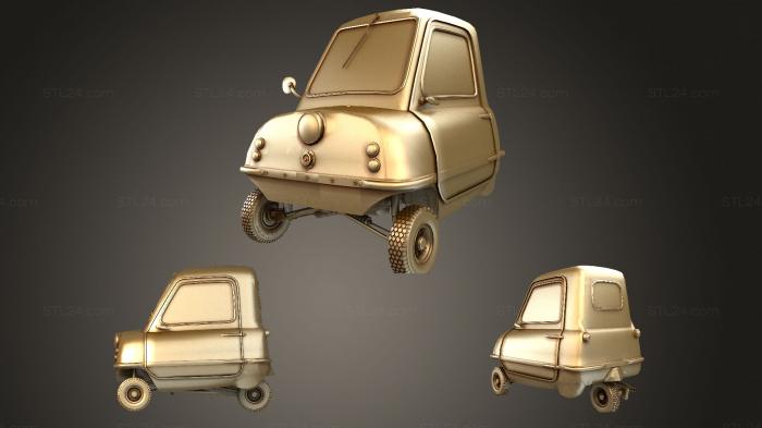 Vehicles (Peel P50 Blue with chassis, CARS_2972) 3D models for cnc