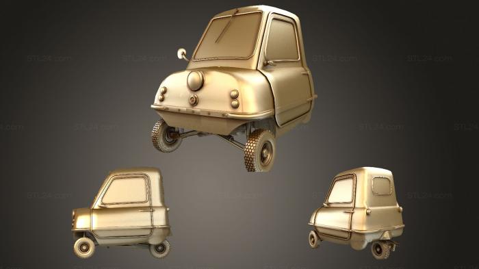 Vehicles (Peel P50 Yellow with chassis, CARS_2973) 3D models for cnc