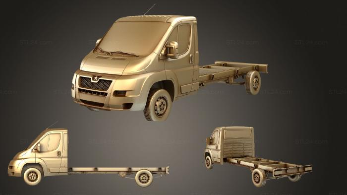 Автомобили и транспорт (Peugeot Boxer Manager Одноместная кабина 4300WB 2014, CARS_3018) 3D модель для ЧПУ станка