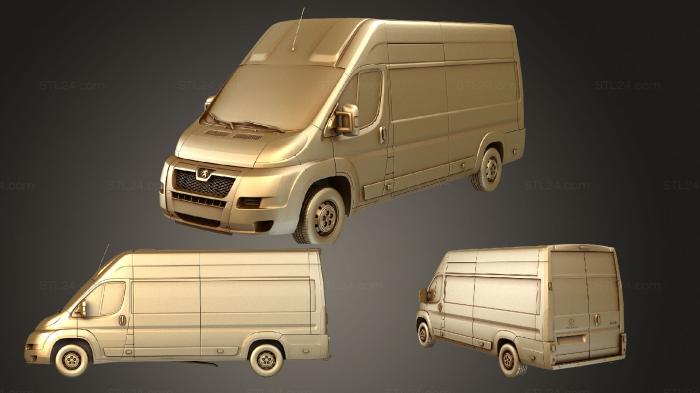 Автомобили и транспорт (Фургон Peugeot Boxer L4H3 2006 2015, CARS_3020) 3D модель для ЧПУ станка