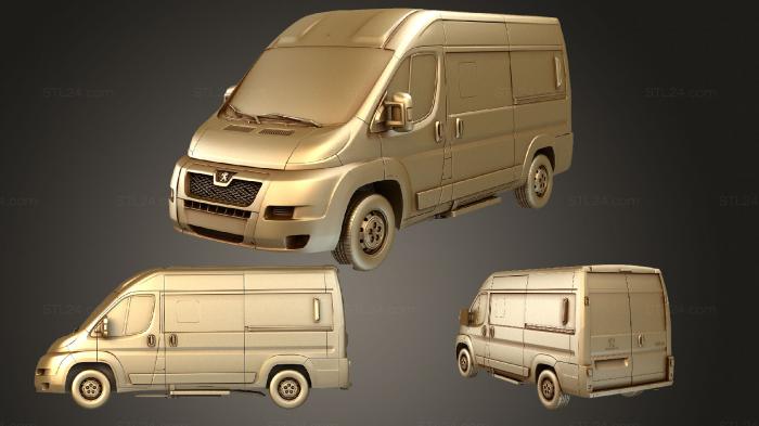 Автомобили и транспорт (Фургон с окном peugeot boxer l2h2 2006 2014, CARS_3022) 3D модель для ЧПУ станка