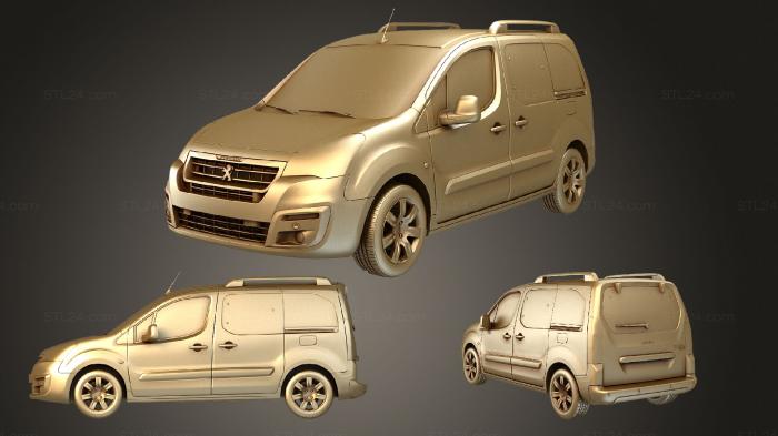 Автомобили и транспорт (Peugeot partner типи 2017, CARS_3026) 3D модель для ЧПУ станка