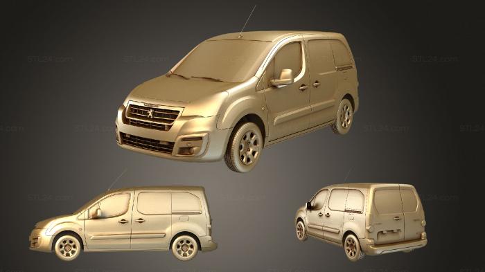 Автомобили и транспорт (Peugeot Partner Фургон L1 Электрический 2017, CARS_3028) 3D модель для ЧПУ станка