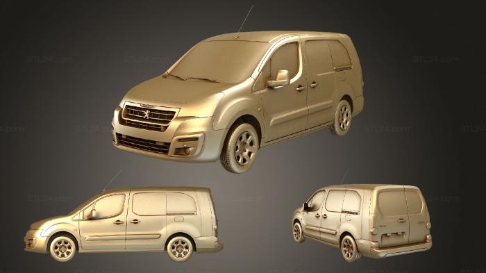 Автомобили и транспорт (Peugeot partner фургон l2 c электрический 2017, CARS_3029) 3D модель для ЧПУ станка