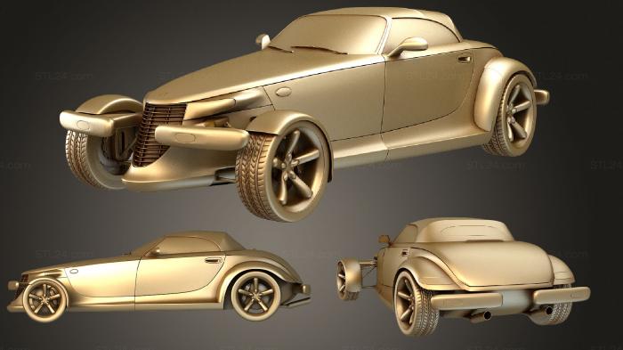 Автомобили и транспорт (Плимутский Бродяга 1999, CARS_3042) 3D модель для ЧПУ станка