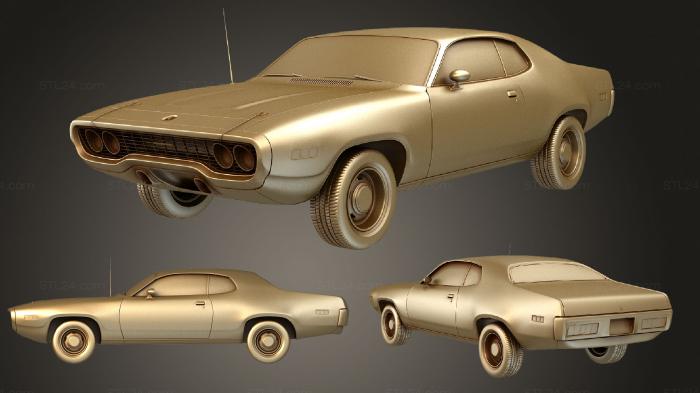 Автомобили и транспорт (Спутник Плимут (Mk3) 1971, CARS_3046) 3D модель для ЧПУ станка