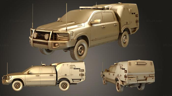 Автомобили и транспорт (Полицейский автозак Dodge RAM 1500, CARS_3056) 3D модель для ЧПУ станка