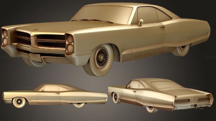 Автомобили и транспорт (Понтиак Бонневиль Хардтоп 2 двери 1966, CARS_3061) 3D модель для ЧПУ станка
