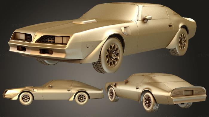 Автомобили и транспорт (Pontiac Firebird TransAm 1977, CARS_3067) 3D модель для ЧПУ станка
